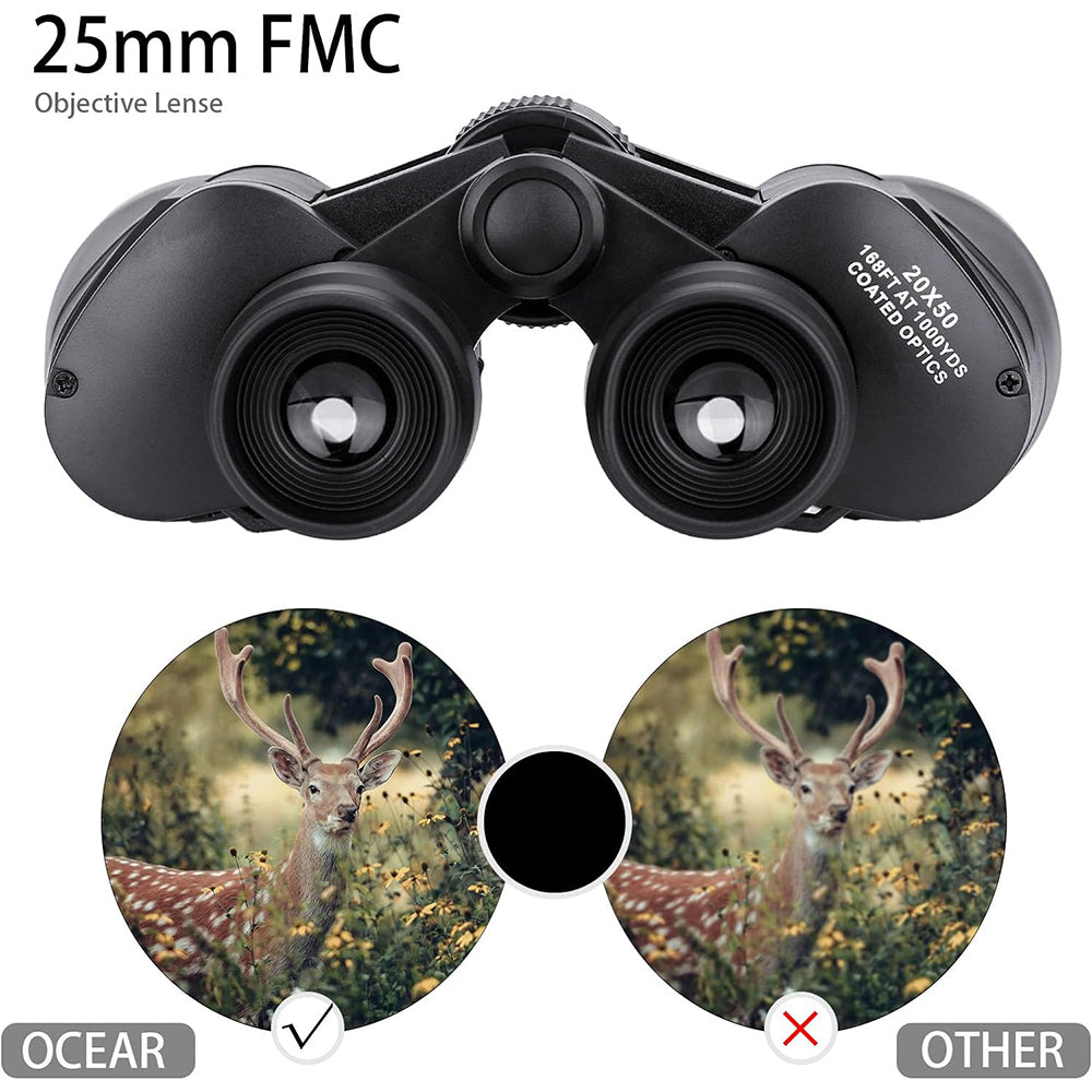 Prismático Techsuit BN3, 20x, 50mm, Negro