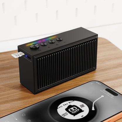 Acefast K9 Go Bluetooth Speaker, 7W, TWS, RGB, Waterproof, Black