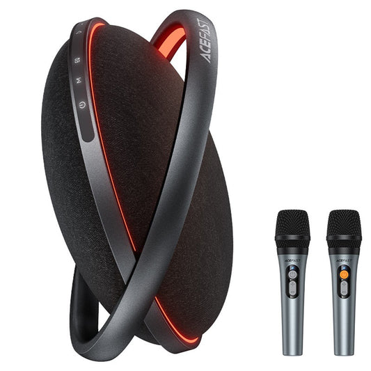 Altavoz Bluetooth Acefast Karaoke K5 Max, 350W, TWS, RGB, Impermeable, Negro