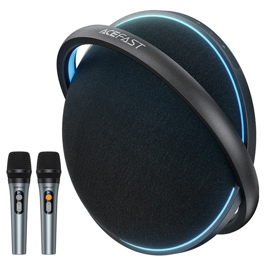 Altavoz Bluetooth Acefast Karaoke K5 Max, 350W, TWS, RGB, Impermeable, Negro