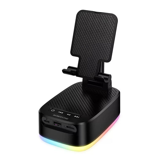 Altavoz Bluetooth Borofone BR200 Marea 2en1, 5W, TWS, RGB, Negro