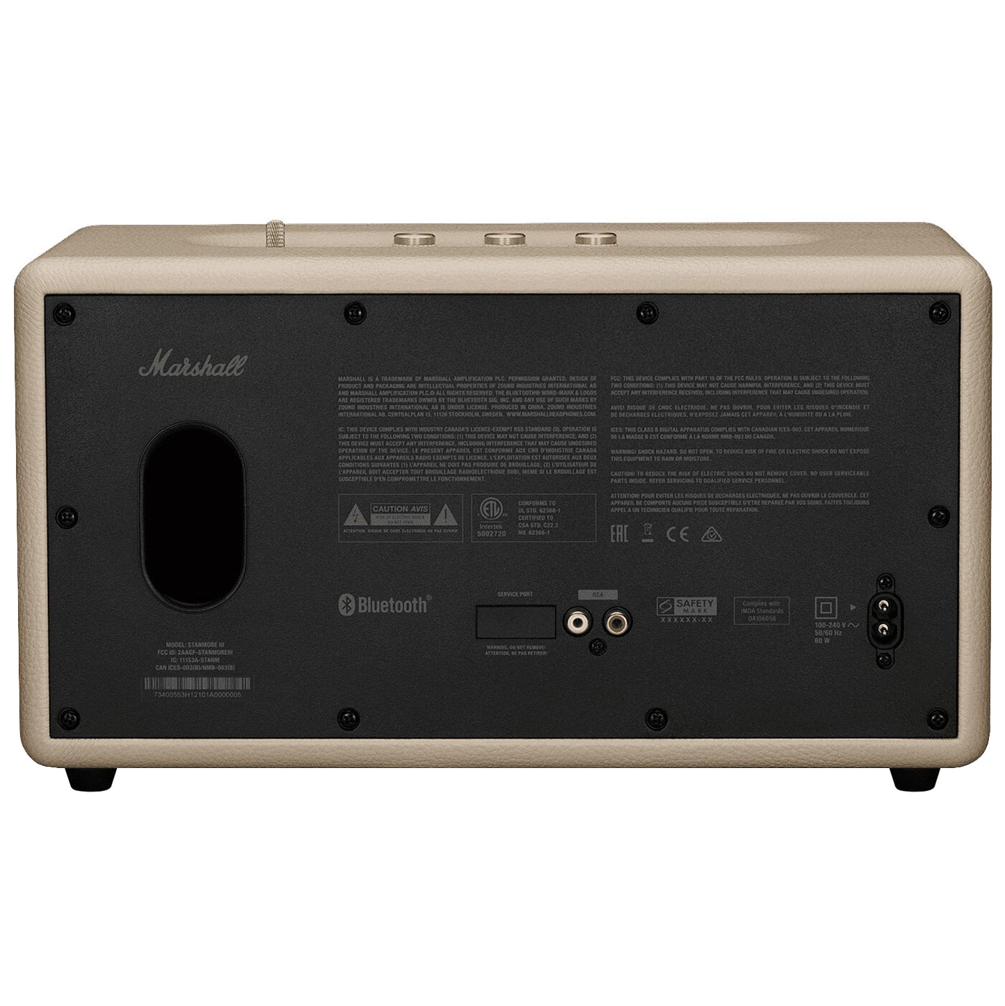 Altavoz Bluetooth Marshall Stanmore III, 80W, Crema