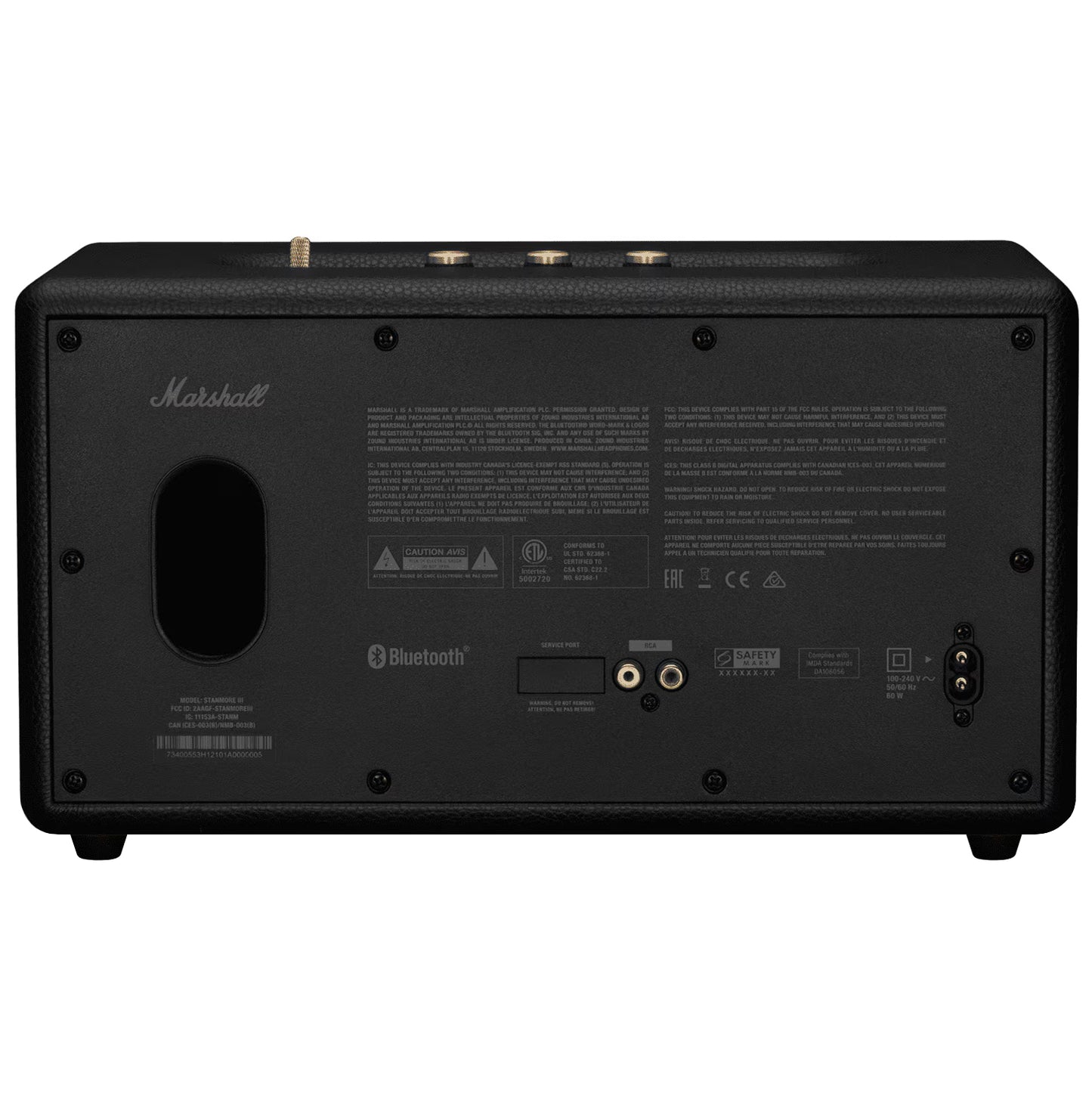 Altavoz Bluetooth Marshall Stanmore III, 80W, Negro, Reacondicionado
