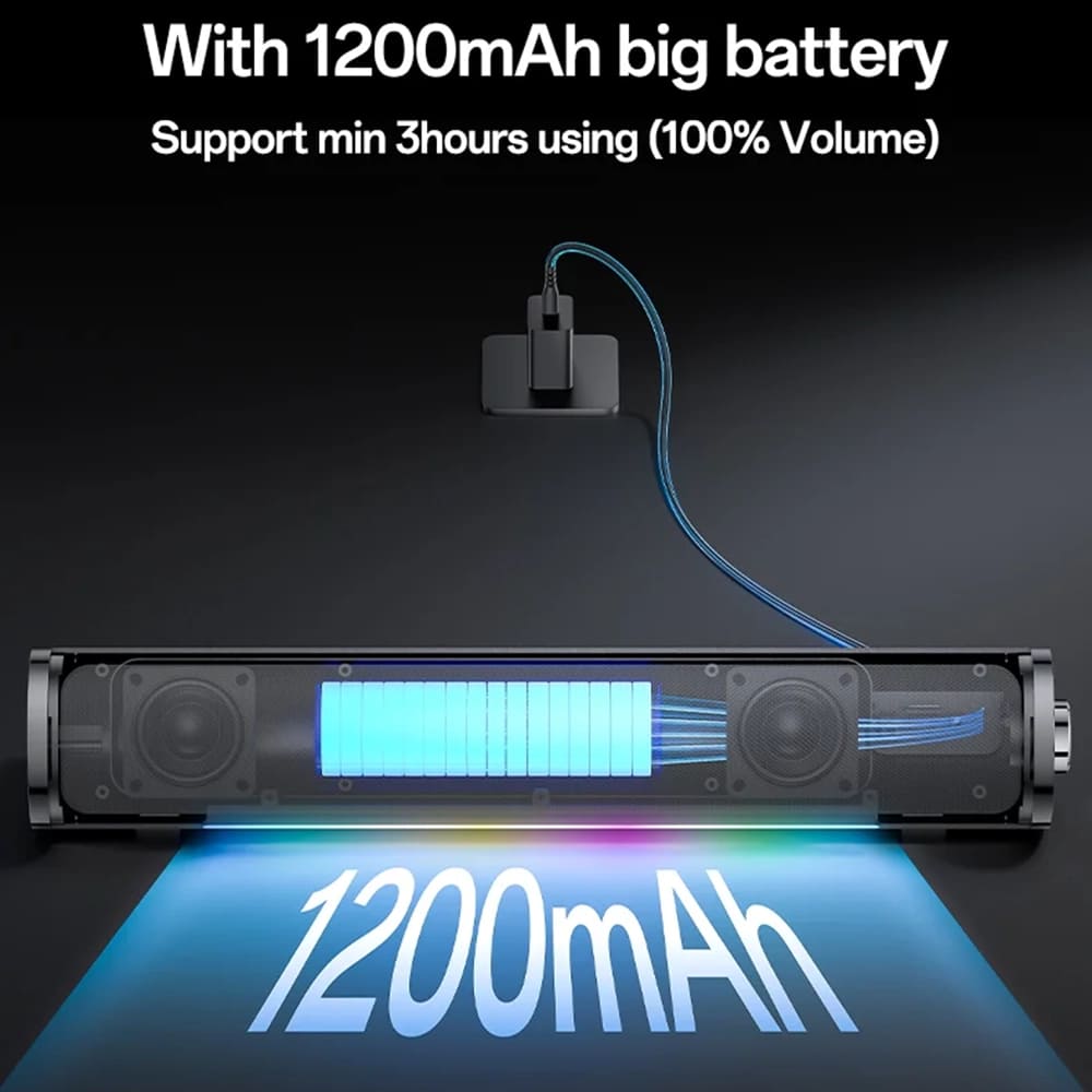 Altavoz Bluetooth Yesido YSW27, 10W, RGB, Negro