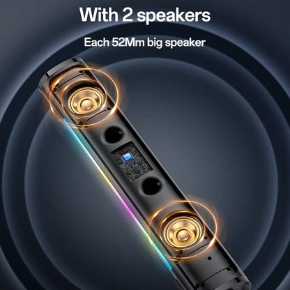 Altavoz Bluetooth Yesido YSW27, 10W, RGB, Negro