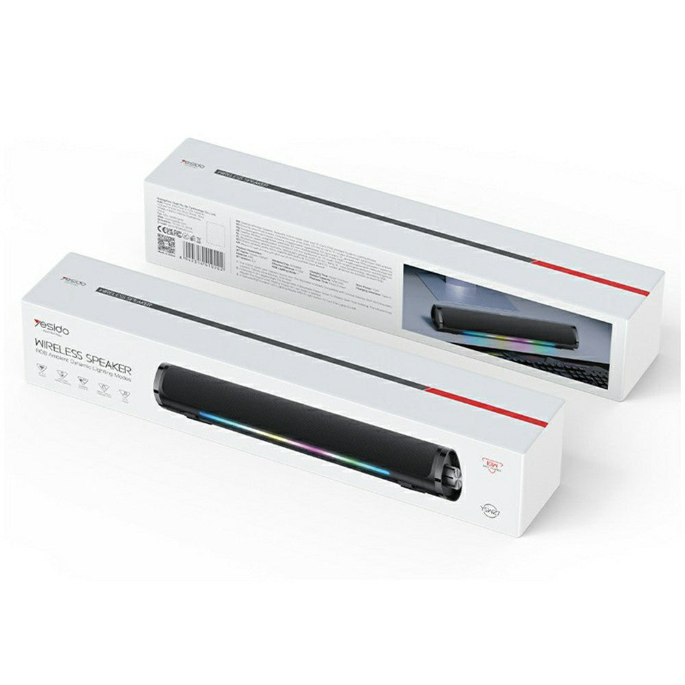 Altavoz Bluetooth Yesido YSW27, 10W, RGB, Negro