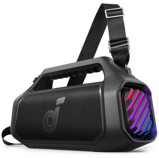 Altavoz Portátil Bluetooth Anker Soundcore Boom 2 Plus, 140W, TWS, RGB, Impermeable, Negro A3134011