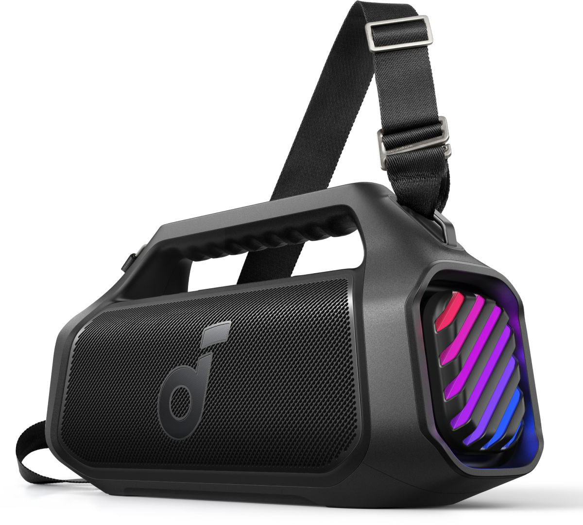 Altavoz portátil Bluetooth Anker SoundCore Boom 2 Plus Nueva Versión, 140W, TWS, RGB, Resistente al agua, Negro A3134012