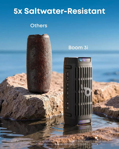 Altavoz Portátil Bluetooth Anker SoundCore Boom 3i, 50W, RGB, Impermeable, Negro D5100010