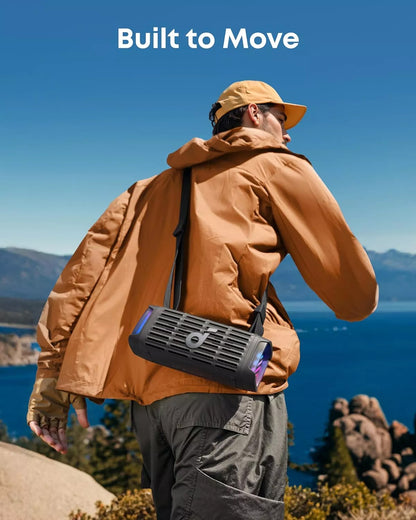 Altavoz Portátil Bluetooth Anker SoundCore Boom 3i, 50W, RGB, Impermeable, Negro D5100010