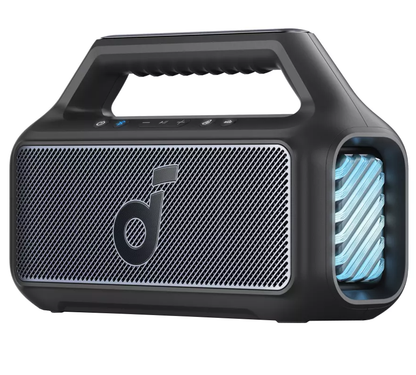 Altavoz Portátil Bluetooth Anker SoundCore Boom 2 Nueva Versión, 80W, TWS, RGB, Resistente al Agua, Negro A3138012