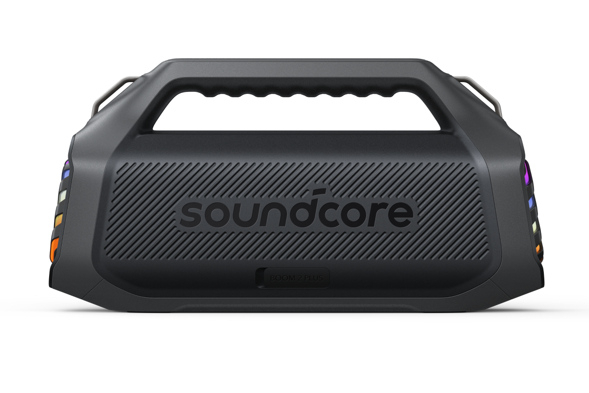 Altavoz portátil Bluetooth Anker SoundCore Boom 2 Plus Nueva Versión, 140W, TWS, RGB, Resistente al agua, Negro A3134012
