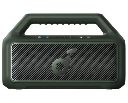Altavoz portátil Bluetooth Anker SoundCore Boom 2 Nueva Versión, 80W, TWS, RGB, Resistente al agua, Verde A3138062