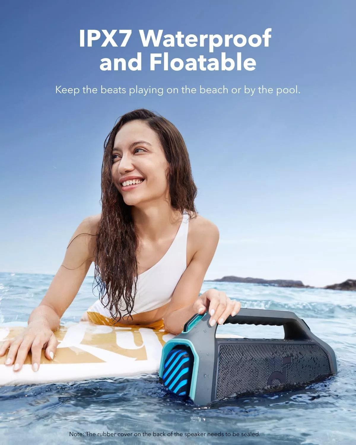 Altavoz portátil Bluetooth Anker SoundCore Boom 2 Plus Nueva Versión, 140W, TWS, RGB, Resistente al agua, Azul A3134032
