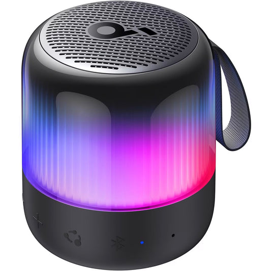 Altavoz Bluetooth Portátil Anker SoundCore Glow Mini, 8W, RGB, Impermeable, Negro A3136G11 