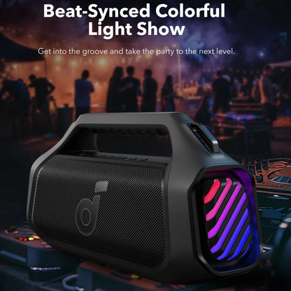 Altavoz Portátil Bluetooth Anker SoundCore Boom 2 Plus, 140W, TWS, RGB, Impermeable, Negro A3134011