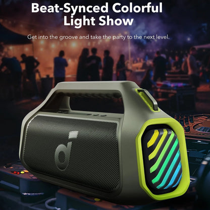 Anker SoundCore Boom 2 Plus Portable Bluetooth Speaker, 140W, TWS, RGB, Waterproof, Green A3134061