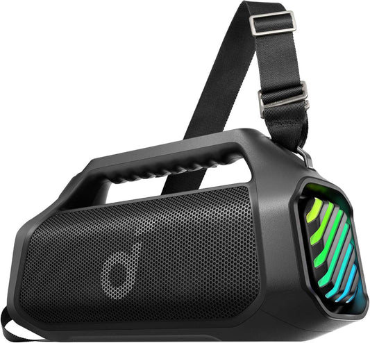 Altavoz Portátil Bluetooth Anker SoundCore Boom 2 Pro, 140W, TWS, RGB, Impermeable, Negro A3134A11