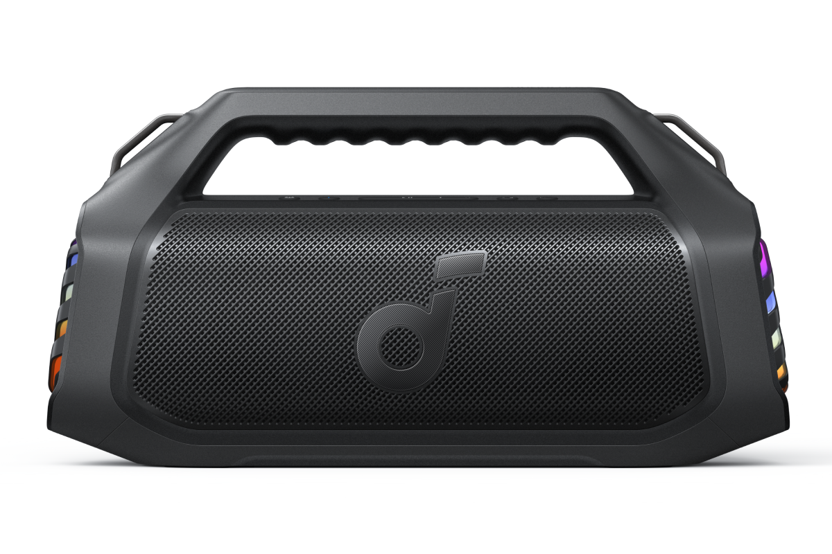 Altavoz portátil Bluetooth Anker SoundCore Boom 2 Plus Nueva Versión, 140W, TWS, RGB, Resistente al agua, Negro A3134012
