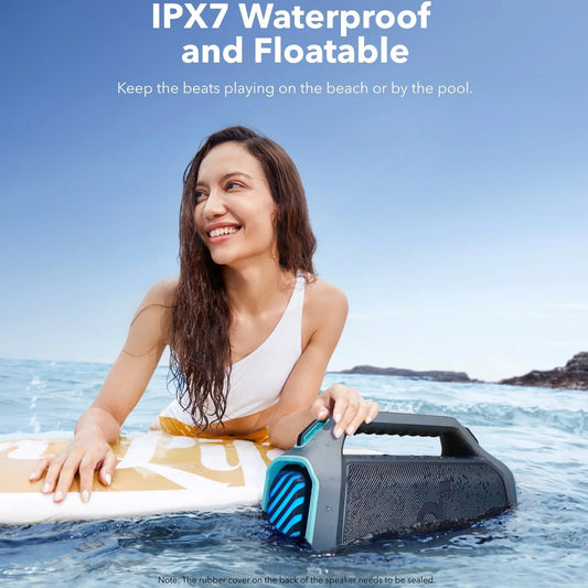 Altavoz portátil Bluetooth Anker Soundcore Boom 2 Plus, 140W, RGB, resistente al agua, azul A3134031 