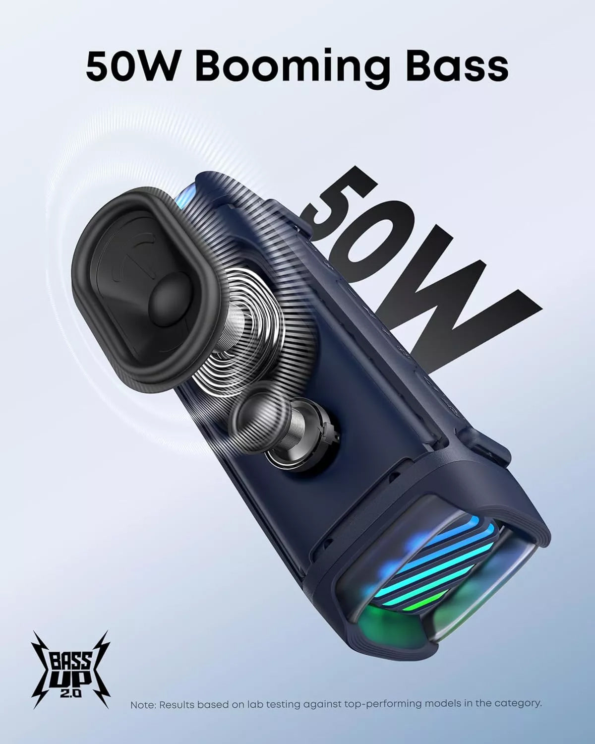 Altavoz Portátil Bluetooth Anker SoundCore Boom 3i, 50W, RGB, Impermeable, Azul D5100030
