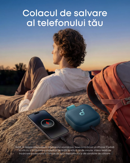 Altavoz portátil Bluetooth Anker SoundCore Boom Go 3i, 15W, TWS, RGB, impermeable, azul D5103030