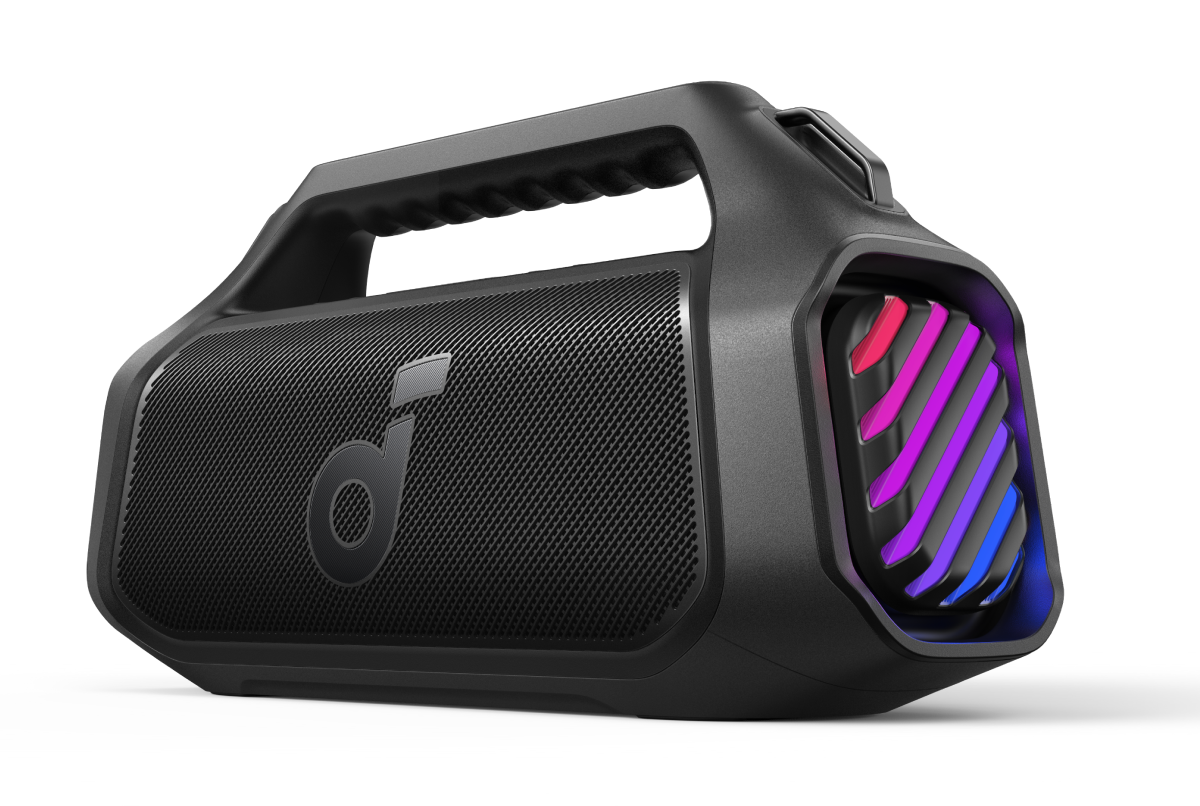 Altavoz portátil Bluetooth Anker SoundCore Boom 2 Plus Nueva Versión, 140W, TWS, RGB, Resistente al agua, Negro A3134012