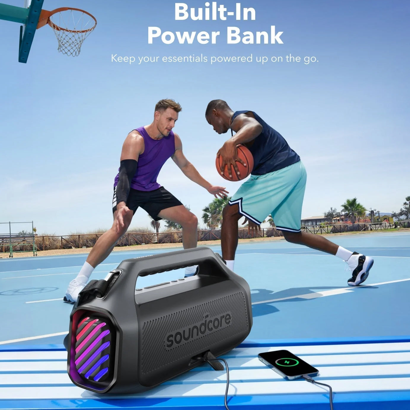 Altavoz Portátil Bluetooth Anker SoundCore Boom 2 Plus, 140W, TWS, RGB, Impermeable, Negro A3134011