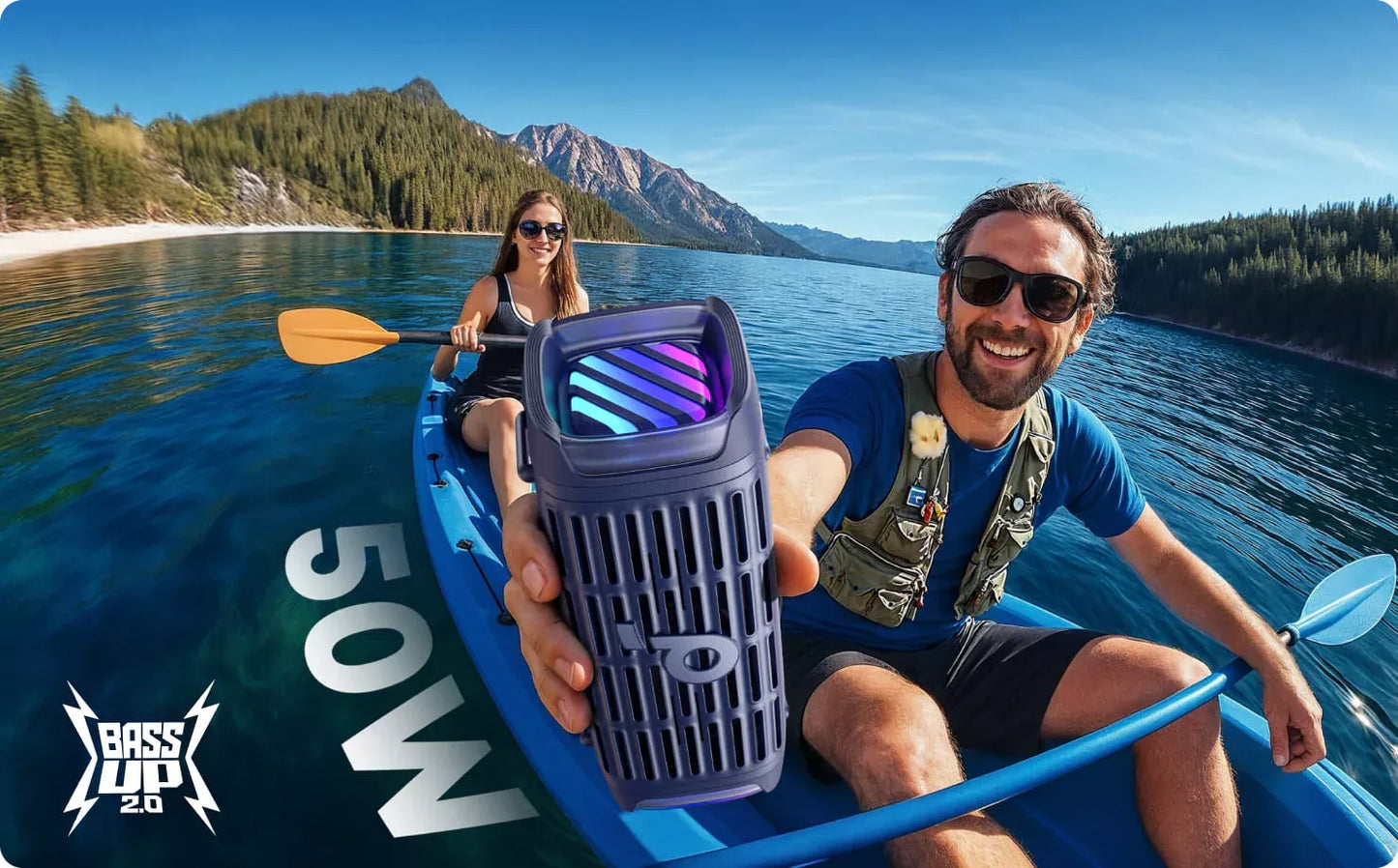 Altavoz Portátil Bluetooth Anker SoundCore Boom 3i, 50W, RGB, Impermeable, Azul D5100030
