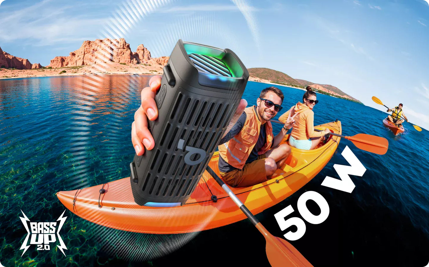 Altavoz Portátil Bluetooth Anker SoundCore Boom 3i, 50W, RGB, Impermeable, Negro D5100010