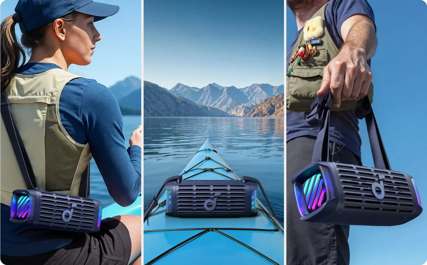 Altavoz Portátil Bluetooth Anker SoundCore Boom 3i, 50W, RGB, Impermeable, Azul D5100030