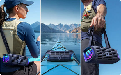 Altavoz Portátil Bluetooth Anker SoundCore Boom 3i, 50W, RGB, Impermeable, Azul D5100030