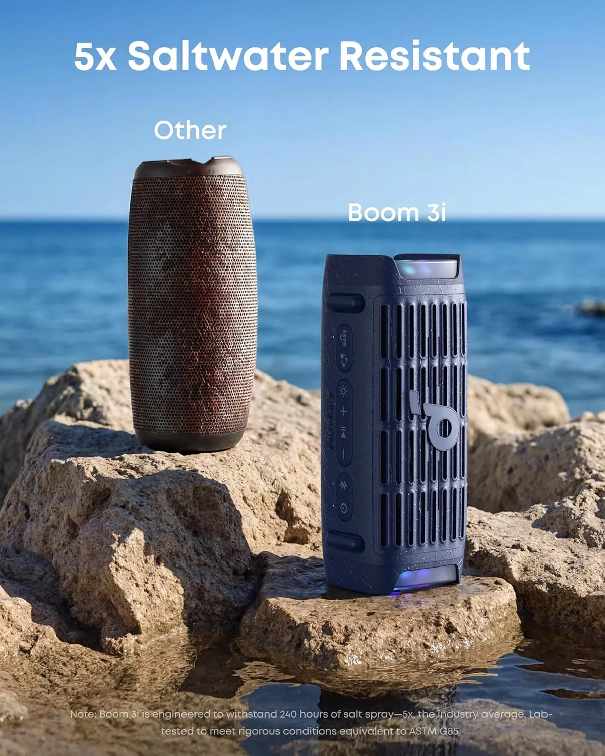Altavoz Portátil Bluetooth Anker SoundCore Boom 3i, 50W, RGB, Impermeable, Azul D5100030