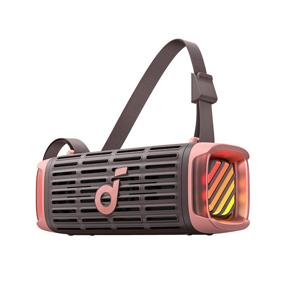 Altavoz portátil Bluetooth Anker SoundCore Boom 3i, 50W, RGB, impermeable, Marrón Rosa D5100080