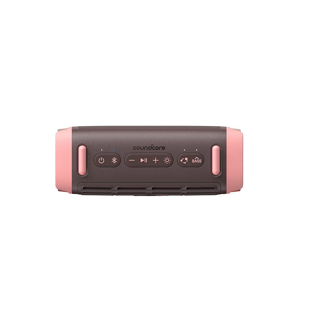 Altavoz portátil Bluetooth Anker SoundCore Boom 3i, 50W, RGB, impermeable, Marrón Rosa D5100080