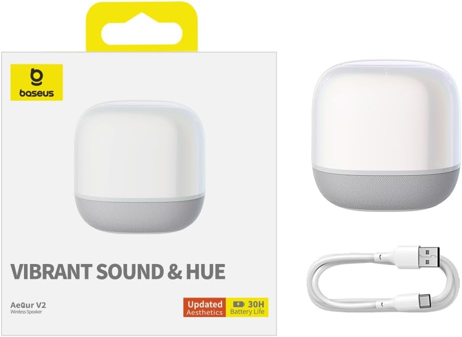 Altavoz Bluetooth Baseus AeQur V2, Blanco A20050500211-00