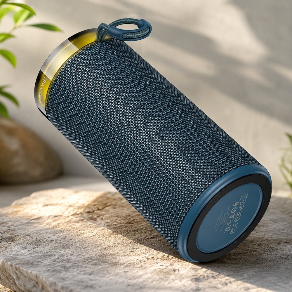 Altavoz portátil Bluetooth Borofone BR105 Loud, 10W, TWS, RGB, Azul marino