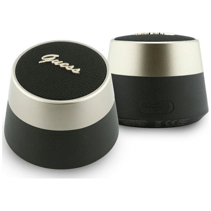 Altavoz portátil Bluetooth Guess Script Metal Logo, 5W, TWS, Negro
