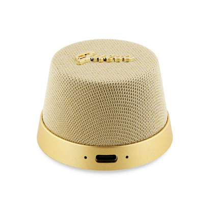 Altavoz Portátil Bluetooth Guess Stand Magnético Script Metal, 3W, Dorado