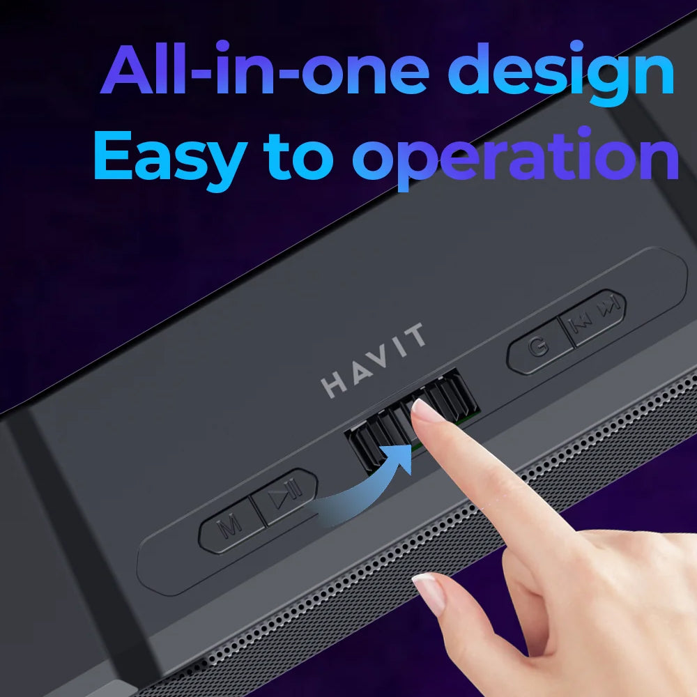 Altavoz Bluetooth HAVIT SK772BT, 10W, Negro