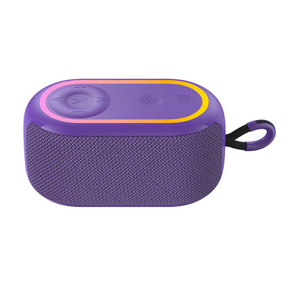Altavoz Portátil Bluetooth HAVIT SK809BT, 7W, RGB, Impermeable, Morado