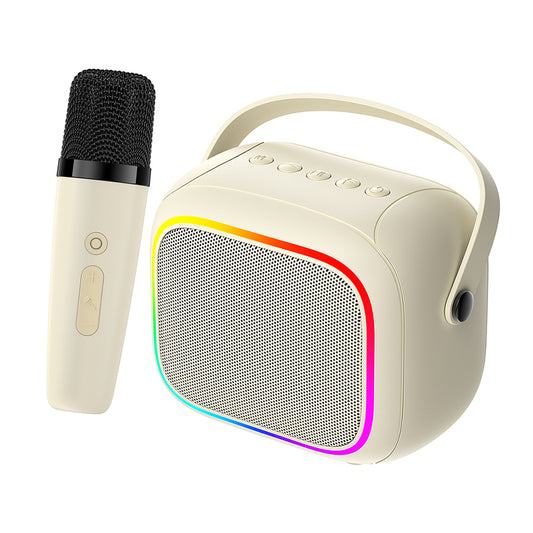 Altavoz Portátil Bluetooth HAVIT SK818BT Karaoke, 5W, RGB, Impermeable, Beige