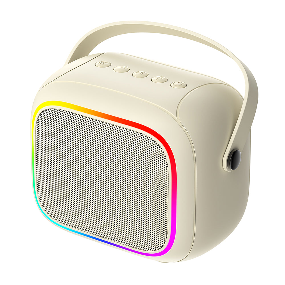 Altavoz Portátil Bluetooth HAVIT SK818BT Karaoke, 5W, RGB, Impermeable, Beige