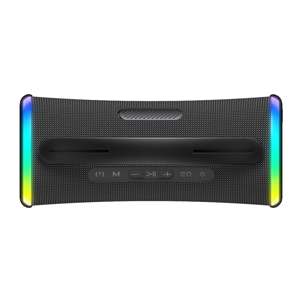 Altavoz Portátil Bluetooth HAVIT SK834BT, 2 x 5W, RGB, Impermeable, Negro