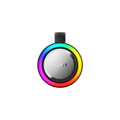 Altavoz Portátil Bluetooth HAVIT SK834BT, 2 x 5W, RGB, Impermeable, Negro