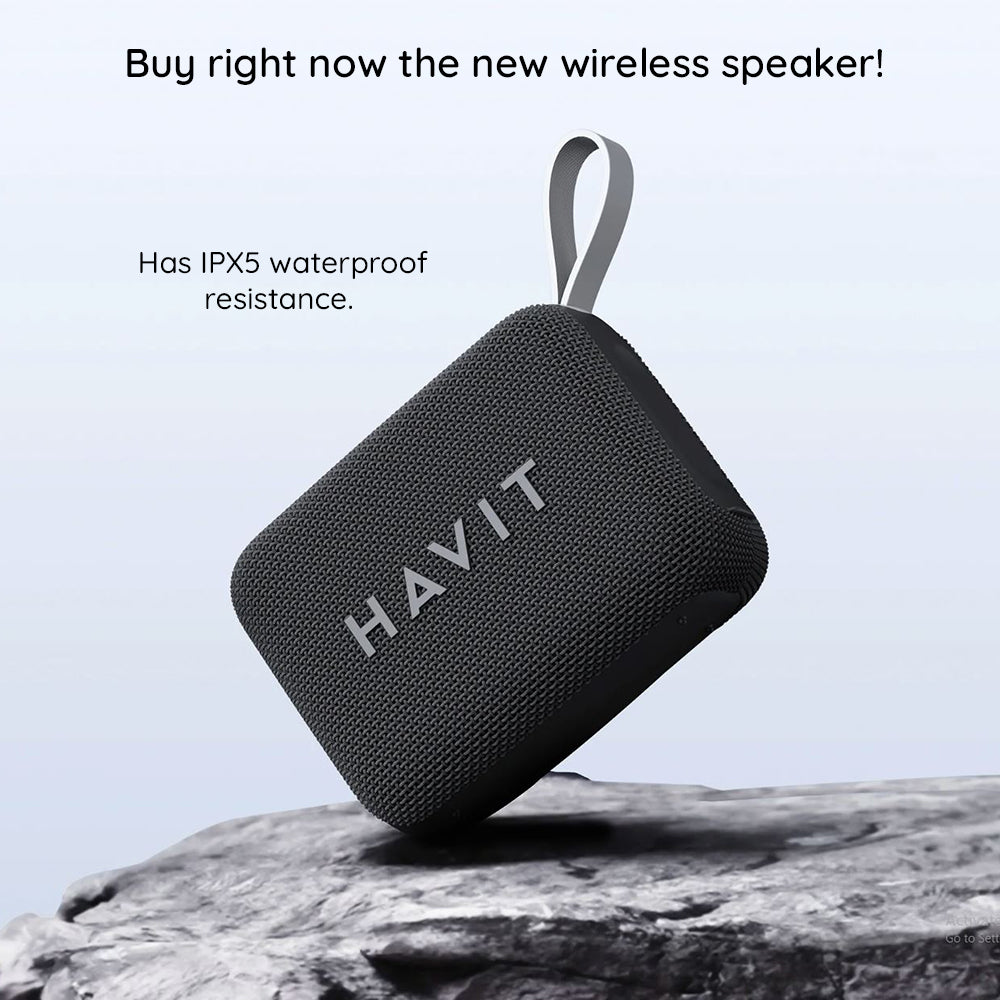 Altavoz Portátil Bluetooth HAVIT SK874BT, 8W, Impermeable, Negro