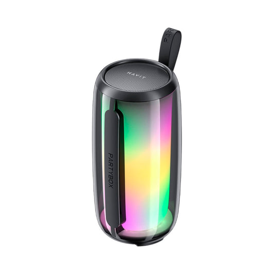 Altavoz Portátil Bluetooth HAVIT SK879BT, 8W, RGB, Impermeable, Negro