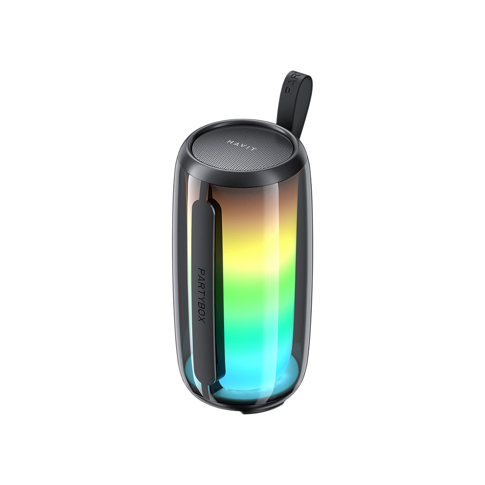 Altavoz Portátil Bluetooth HAVIT SK879BT, 8W, RGB, Impermeable, Negro