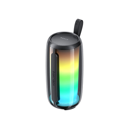 Altavoz Portátil Bluetooth HAVIT SK879BT, 8W, RGB, Impermeable, Negro
