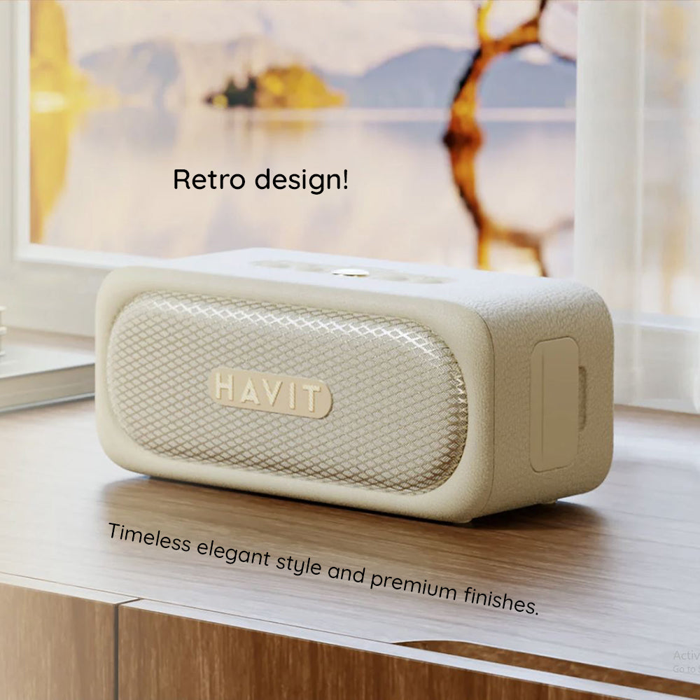 HAVIT SK905BT Bluetooth Speaker, 20W, Waterproof, Beige